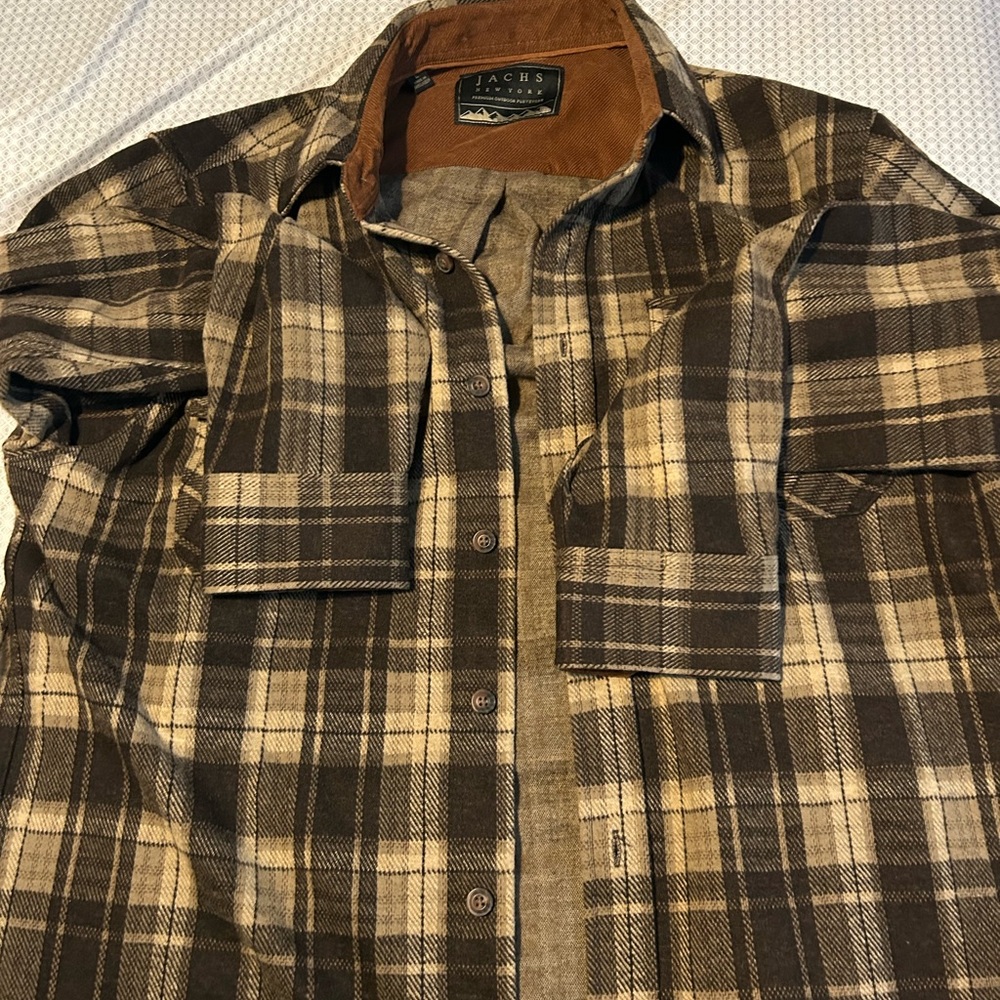 Jachs Brown and Tan Corduroy Shirt
